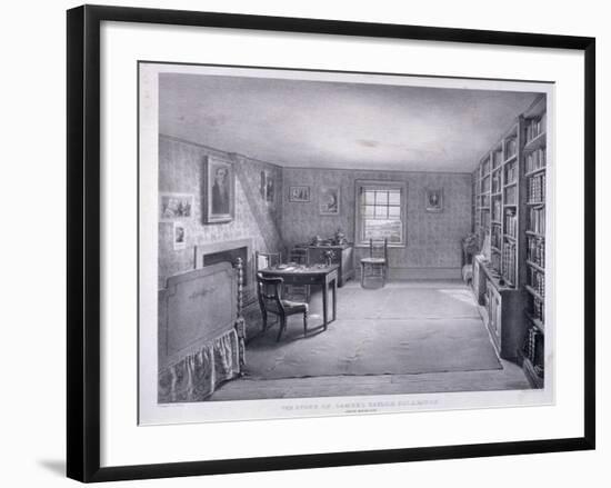 Samuel Taylor Coleridge's Study in Highgate, Haringey, London, C1835-George Scharf-Framed Giclee Print