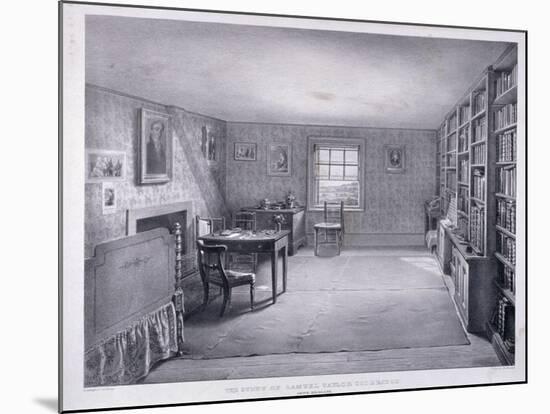 Samuel Taylor Coleridge's Study in Highgate, Haringey, London, C1835-George Scharf-Mounted Giclee Print