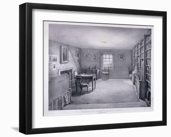 Samuel Taylor Coleridge's Study in Highgate, Haringey, London, C1835-George Scharf-Framed Giclee Print