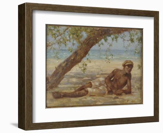 Samuel under a Tree, Jamaica-Henry Scott Tuke-Framed Giclee Print