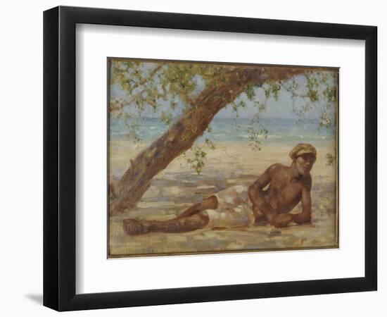 Samuel under a Tree, Jamaica-Henry Scott Tuke-Framed Giclee Print