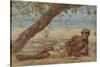 Samuel Under a Tree, Jamaica-Henry Scott Tuke-Stretched Canvas