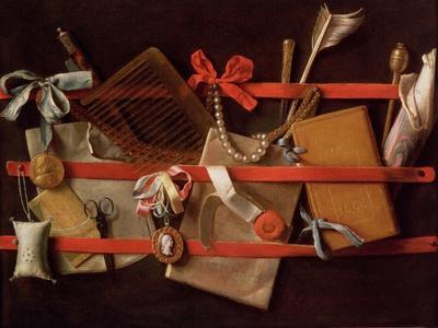 A Trompe L'Oeil of Objects Attached to a Letter Rack, 1664