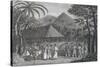 Samuel Wallis Meeting Queen Oberea in Tahiti-null-Stretched Canvas