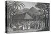 Samuel Wallis Meeting Queen Oberea in Tahiti-null-Stretched Canvas