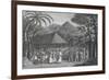 Samuel Wallis Meeting Queen Oberea in Tahiti-null-Framed Giclee Print