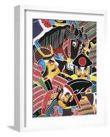 Samurai and Horse-null-Framed Giclee Print