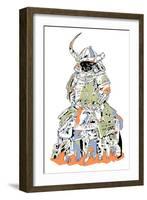 Samurai Armor-HR-FM-Framed Art Print