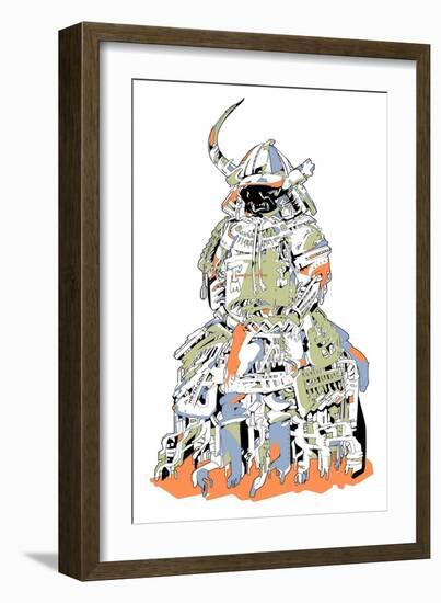 Samurai Armor-HR-FM-Framed Art Print