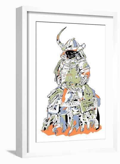 Samurai Armor-HR-FM-Framed Art Print