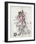 Samurai Drinking Sake-null-Framed Giclee Print