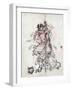 Samurai Drinking Sake-null-Framed Giclee Print