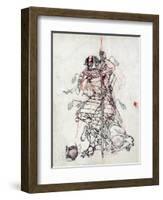 Samurai Drinking Sake-null-Framed Giclee Print