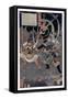 Samurai Fighting Against Monkeys, 19th Century-null-Framed Stretched Canvas