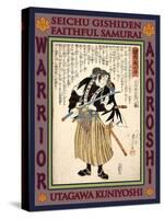 Samurai Fuwa Katsuemon Masatane-Kuniyoshi Utagawa-Stretched Canvas