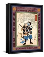 Samurai Hayami Sozaemon Mitsutaka-Kuniyoshi Utagawa-Framed Stretched Canvas