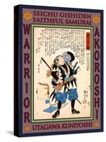 Samurai Hayami Sozaemon Mitsutaka-Kuniyoshi Utagawa-Stretched Canvas