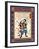 Samurai Hayami Sozaemon Mitsutaka-Kuniyoshi Utagawa-Framed Giclee Print