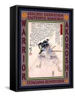 Samurai Hayano Kampei Tsuneyo-Kuniyoshi Utagawa-Framed Stretched Canvas