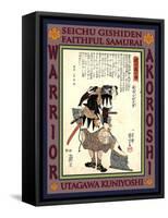 Samurai Kurahashi Zensuke Takeyuki-Kuniyoshi Utagawa-Framed Stretched Canvas