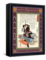 Samurai Mase Chudayu Masaaki-Kuniyoshi Utagawa-Framed Stretched Canvas