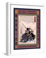 Samurai Miura Jiroemon Kanetsune-Kuniyoshi Utagawa-Framed Giclee Print