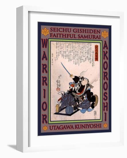 Samurai Miura Jiroemon Kanetsune-Kuniyoshi Utagawa-Framed Giclee Print