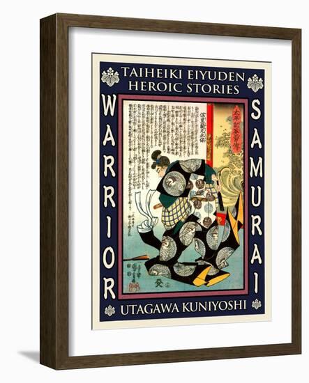 Samurai Mori Nagasada-Kuniyoshi Utagawa-Framed Giclee Print