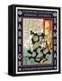 Samurai Mori Nagasada-Kuniyoshi Utagawa-Framed Stretched Canvas