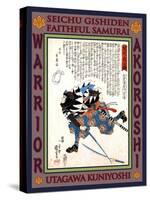 Samurai Oboshi Seizaemon Nobukiyo-Kuniyoshi Utagawa-Stretched Canvas