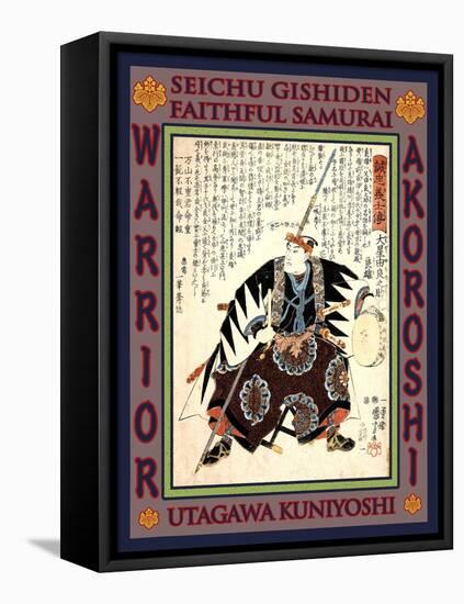 Samurai Oboshi Yuranosuke Yoshio-Kuniyoshi Utagawa-Framed Stretched Canvas