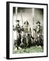 Samurai of Old Japan Armed with Long Bow, Pole Arms and Swords, 1883-null-Framed Photographic Print