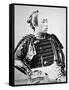 Samurai of Old Japan with Traditional Hairstyle-Japanese Photographer-Framed Stretched Canvas