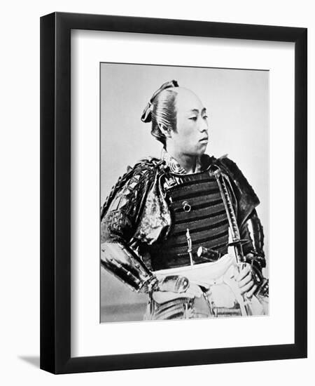 Samurai of Old Japan with Traditional Hairstyle-Japanese Photographer-Framed Giclee Print