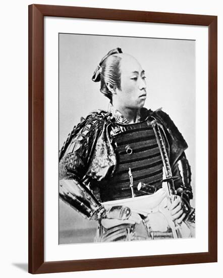 Samurai of Old Japan with Traditional Hairstyle-Japanese Photographer-Framed Giclee Print