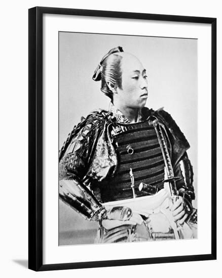 Samurai of Old Japan with Traditional Hairstyle-Japanese Photographer-Framed Giclee Print