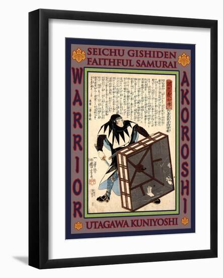 Samurai Okajima Yasoemon Tsunetatsu-Kuniyoshi Utagawa-Framed Giclee Print