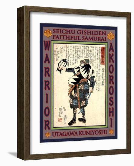 Samurai Okano Ginemon Kanehide-Kuniyoshi Utagawa-Framed Giclee Print