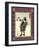 Samurai Okano Ginemon Kanehide-Kuniyoshi Utagawa-Framed Giclee Print