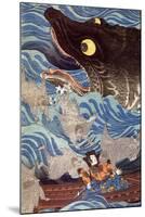 Samurai on the Small Boat-Kuniyoshi Utagawa-Mounted Giclee Print