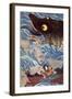 Samurai on the Small Boat-Kuniyoshi Utagawa-Framed Giclee Print