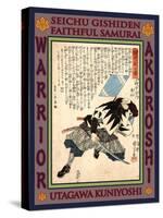 Samurai Onodera Junai Hidetomo-Kuniyoshi Utagawa-Stretched Canvas