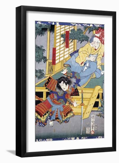 Samurai Returning from His Lover-null-Framed Giclee Print