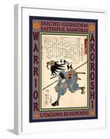 Samurai Senzaki Yagoro Noriyasu-Kuniyoshi Utagawa-Framed Giclee Print