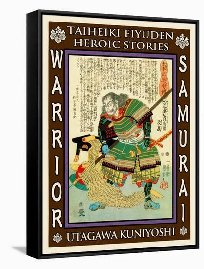 Samurai Shiouden Masataka-Kuniyoshi Utagawa-Framed Stretched Canvas