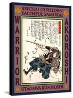 Samurai Sugenoya Sannojo Masatoshi-Kuniyoshi Utagawa-Stretched Canvas