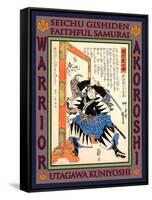 Samurai Tokuda Magodayu Shigemori-Kuniyoshi Utagawa-Framed Stretched Canvas