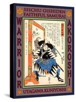 Samurai Tokuda Magodayu Shigemori-Kuniyoshi Utagawa-Stretched Canvas
