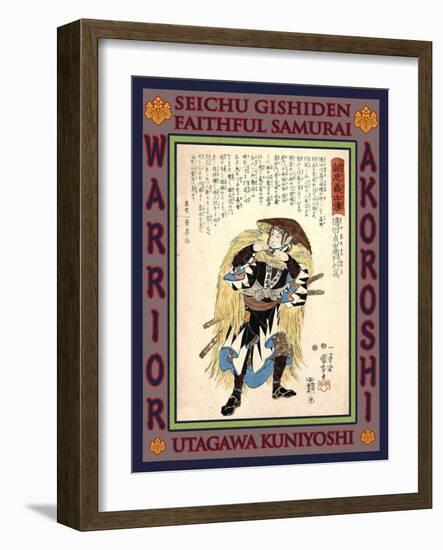 Samurai Tokuda Sadaemon Yukitaka-Kuniyoshi Utagawa-Framed Giclee Print