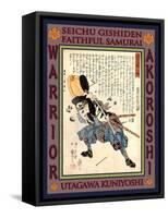 Samurai Tomimori Suke-Emon Masakata-Kuniyoshi Utagawa-Framed Stretched Canvas